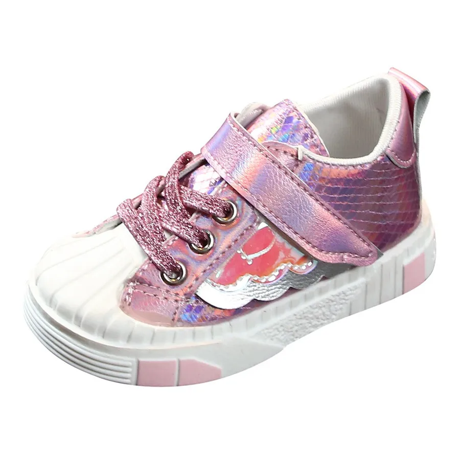 pink kids sneakers Детская футбольная обувь с блестками, мягкая подошва, Нескользящие Детские кроссовки для мальчиков, Повседневные Дышащие детские футбольные кроссовки для девочек 40J30 - Цвет: pink kids sneakers