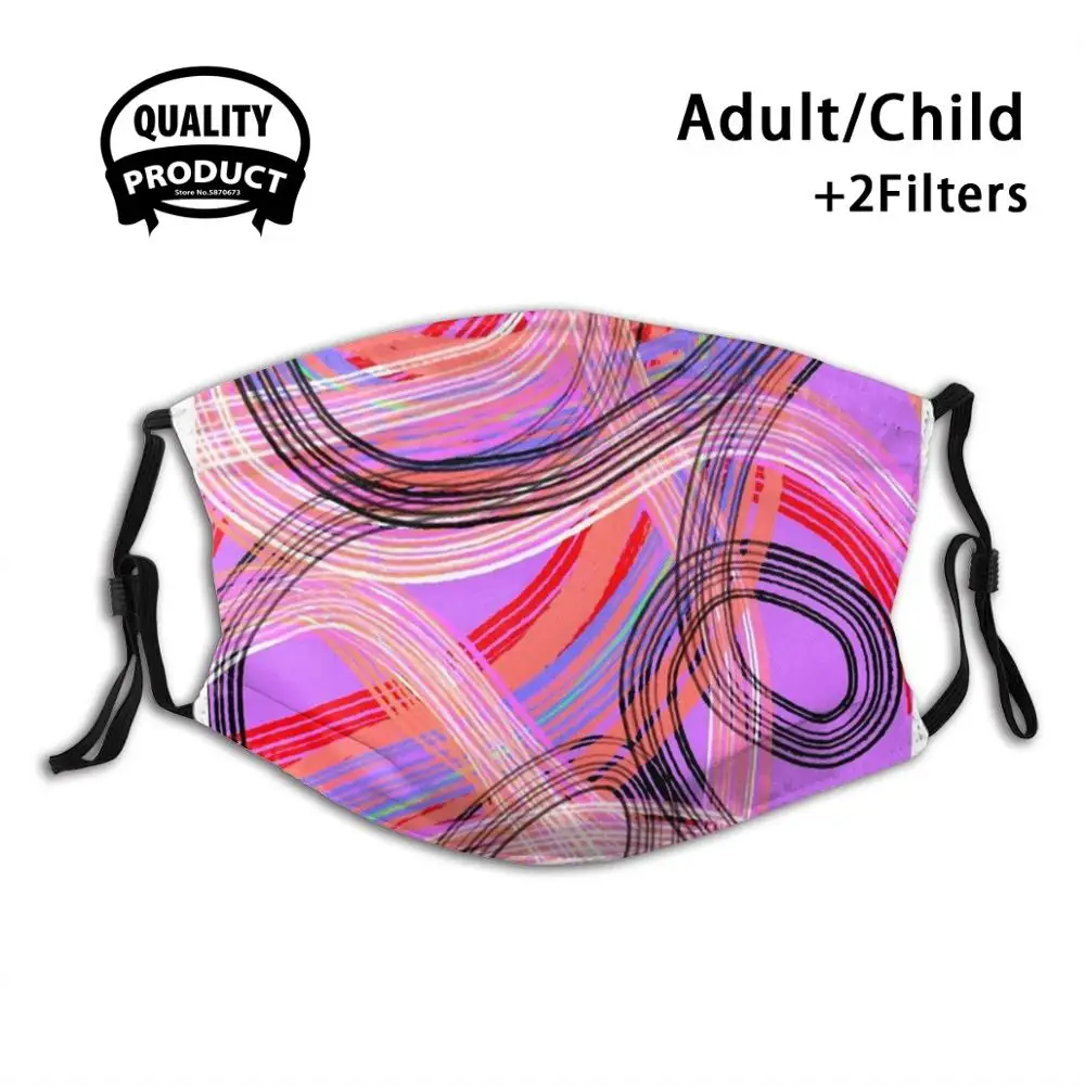 

Lilac Dreams Pattern Anti Dust Filter Men Women Kids Girl Boy Teens Mouth Masks Lilac Purple Swirls Fun Pattern Textiles