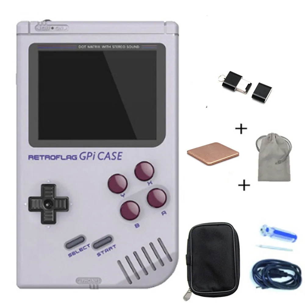 Kit B Retroflag GPi Чехол комплект с 32G Micro SD карты радиатор для Raspberry Pi Zero/Zero W - Цвет: Kit B