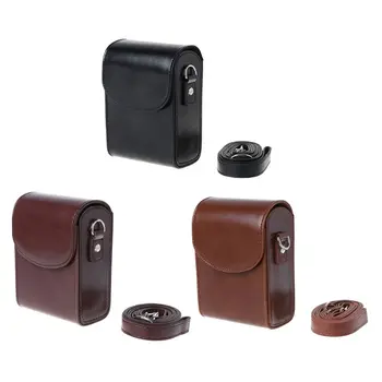 

Camera Bag PU Leather Protective Case with Shoulder Strap for Canon G9X SX700 SX170 S90 S110 S120 G7X G7Xii for Sony HX60/HX50/H