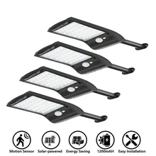 Открытый 36LED солнечной энергии уличный свет PIR датчик движения настенный светильник Открытый пульт дистанционного управления поворотный кронштейн солнечный уличный свет