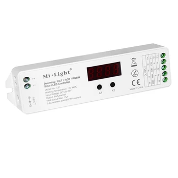 

Milight 4 IN 1 Smart LED Wireless Controller for RGB RGBW CCT Single Color Strip Light CCT, RGB RGBW Output Mode DC12-24V