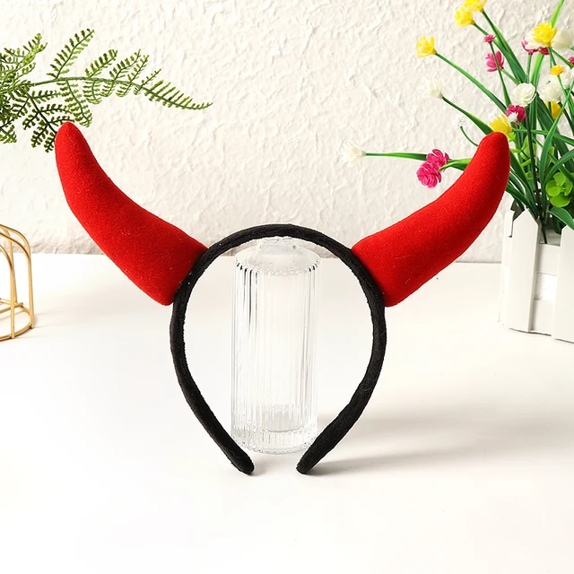 Red New Year S Hair Band Bull Horn Hair Hoop Forcina Per Capelli Di Capodanno Fascia Per Capelli Per Bambini Festival Prop Fascia Accessori Kawaii Girl S Hair Accessories Aliexpress