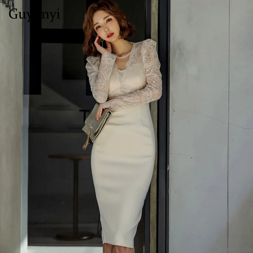 Korean-Version-High-Waist-Tight-Dress-2024-Spring-White-Black-Sexy ...