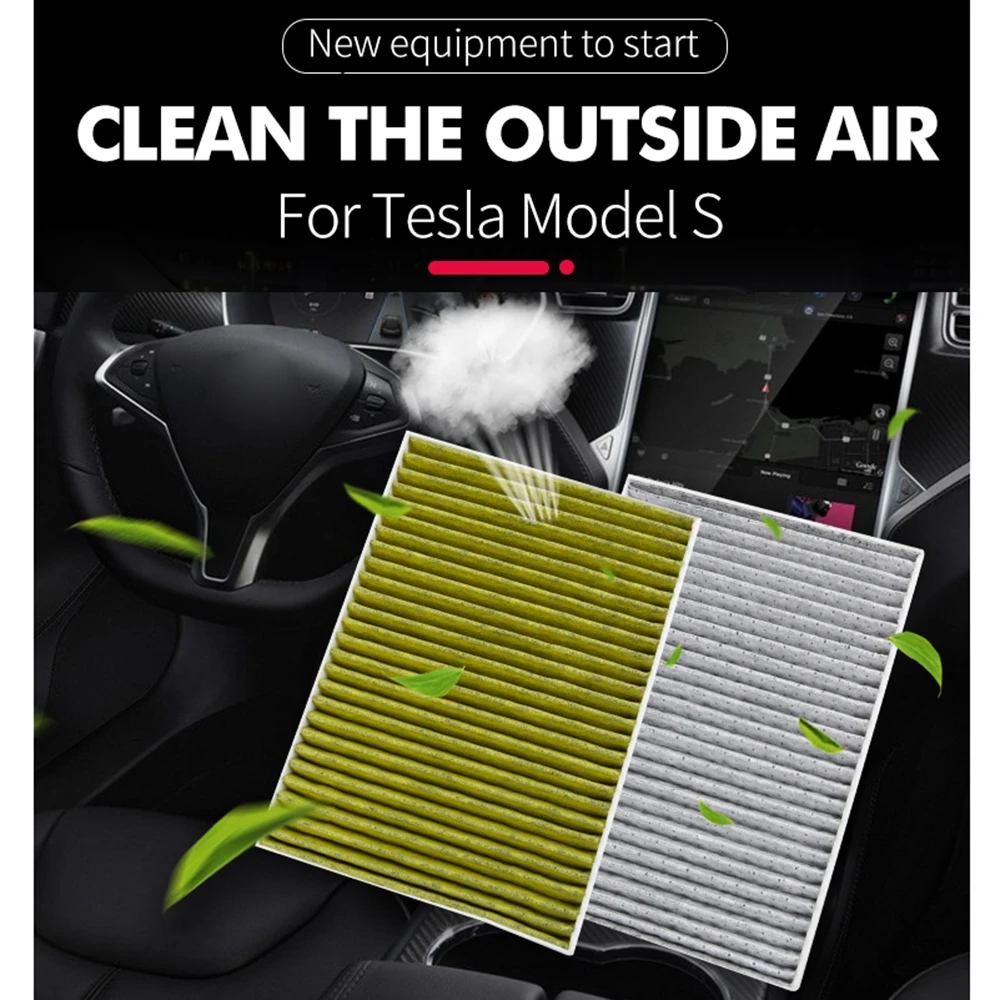 Автомобильный фильтр кондиционера с активированным углем для замены Tesla модель S- запчасти кондиционера