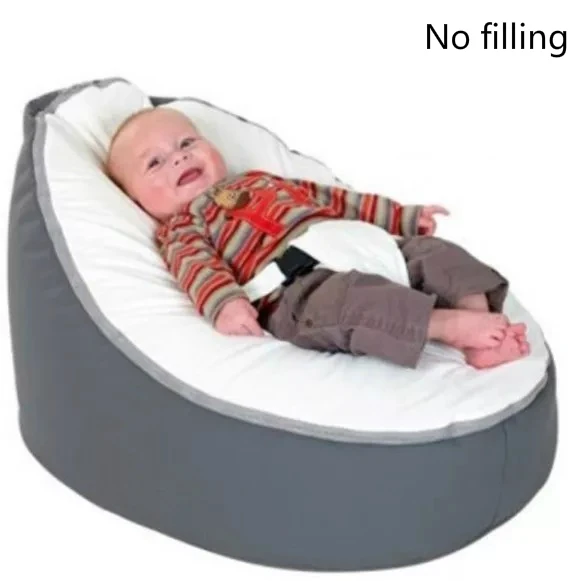 

2020 Soft Baby Chair Infant Bean Bag Bed cover without filler Pouf for Feeding Baby Snuggle Bed with Belt for Safety Protection