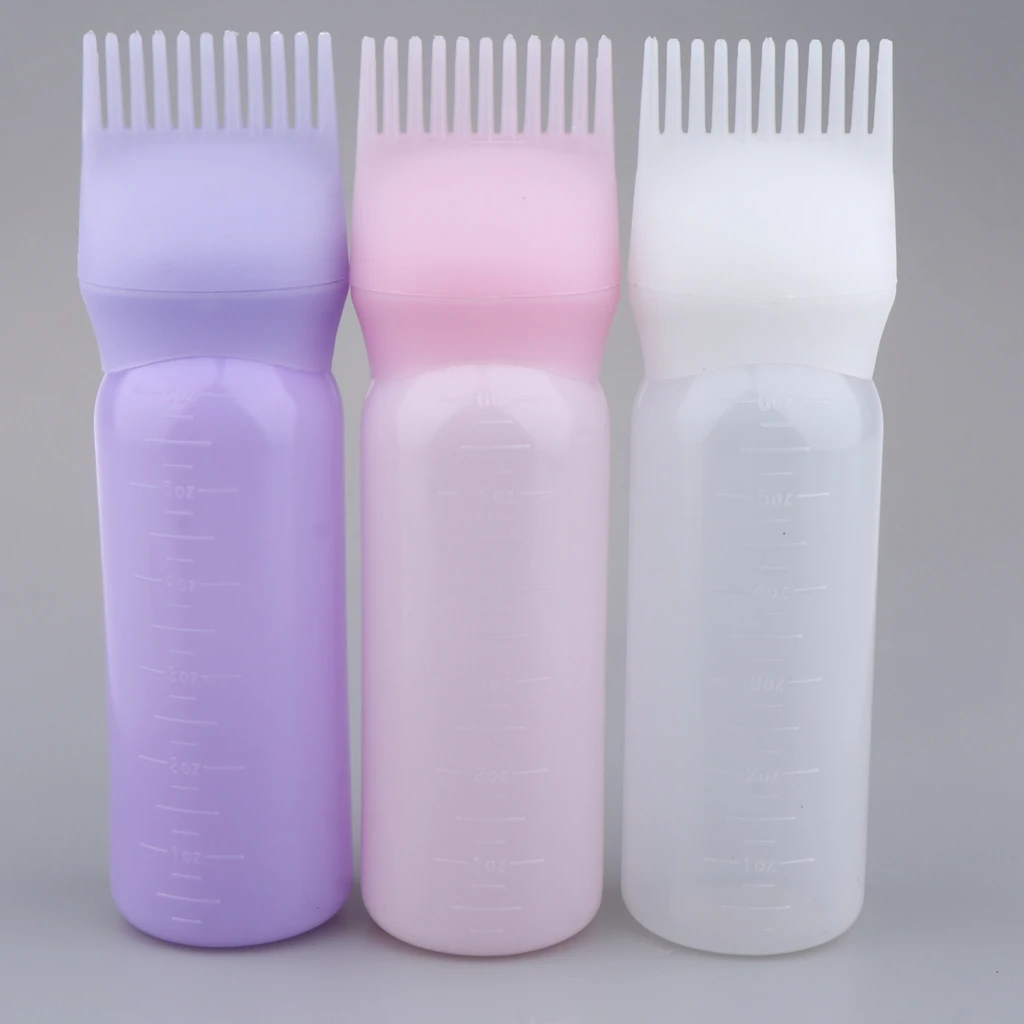 Hair Dyeing  Comb Applicator Bottle 2oz Hair Coloring Tinting Dispenser