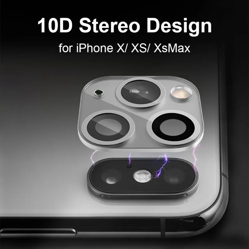 Камера 3D Защитная Наклейка на рассеиватель для IPhone X XS MAX крышка камеры секундная