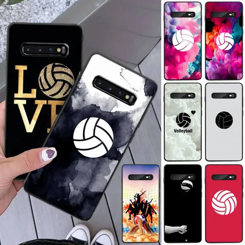 

Mantin Volleyball Cover Black Soft Shell Phone Case For Samsung S5 6 7 8 9 10 S8 S9 S10 plus S10E lite S10-5G S20 UITRA plus
