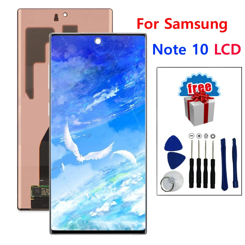 100% оригинал для Samsung Galaxy Note 10 сенсорный экран N970 N970F ЖК-дисплей дигитайзер с рамкой