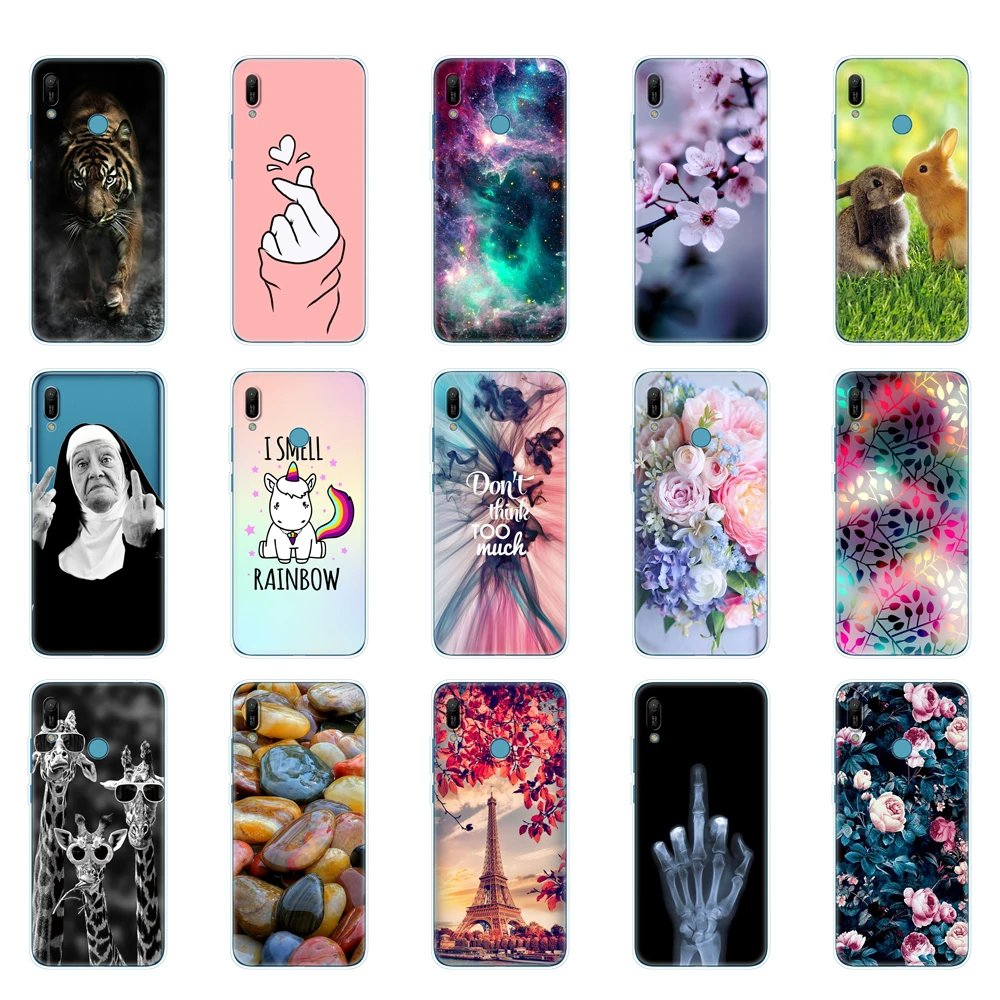 Custodia In Silicone Per Huawei Y6 2019 Caso Della Copertura Di Huawei Y6 Pro 2019 Caso Molle Di Tpu Della Copertura Del Telefono Per Huawei Y6 2019 M