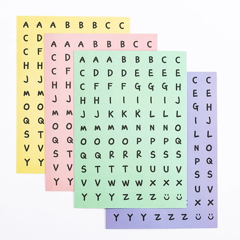 

1Pcs DIY Colorful English Alphabet Sticker Scrapbooking Album Color Alphabet Salt Small Pattern Mobile Phone Decorative Stickers