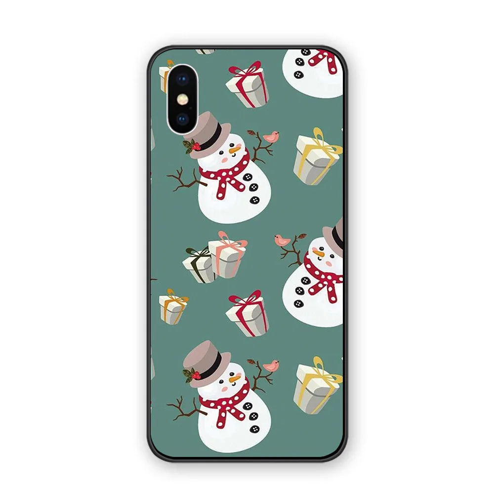 Merry Christmas Санта Клаус деревья олень Силиконовые мягкие чехлы Чехол для iphone XR X XSMAX 5s 6 6S 7 8 Plus 11 11ProMax Coque Funda - Цвет: 5