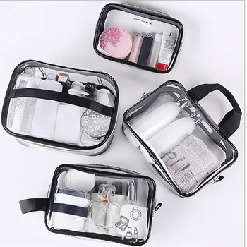

Transparent Waterproof Beauty Cosmetics Women's Transparent PVC Multi-function Cosmetic Bag Travel Accessories