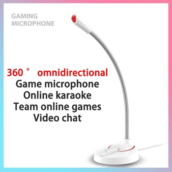 

Desk microphone Computer microphone 360 adjust freely Studio Speech Microphone Gaming Chatting USB Microphone Desk Karaoke