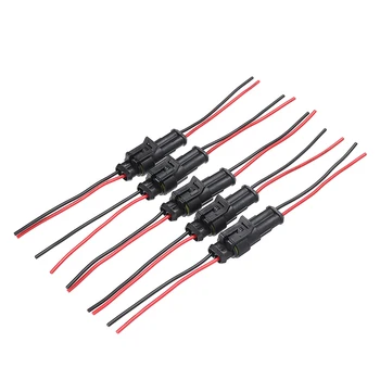 

5 Pair/Set 2 Pins Way Electrical Connectors with Wire Car Boat Motorcycle Truck Waterproof Male Female Connector Plug