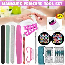 Акриловый набор для маникюра, акриловые насадки для ногтей, блестящие стразы, пилочка для маникюра, набор инструментов для маникюра, гелевый набор, новинка