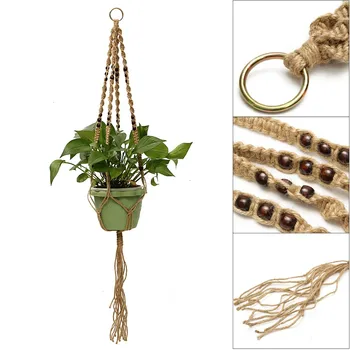

Hot Sales Macrame Plant Pot Tray Plant Pot Hanger Macrame Plant Hanger Plant Hanging for Garden Plant Tray