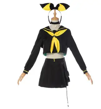 

CosplayLove Vocaloid MAGIQUE MIRAI 10th Anniversaire Live Concert Vocal Kagamine Rin Cosplay Costume For Girls Custom Made