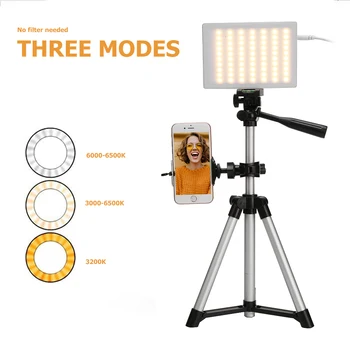 

Adjustable Brightness Square Fill Light Remote Control Live Broadcast Lamp Camera Tripod Bracket with Remote Control