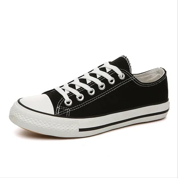 

Men Classic Skateboard shoes High quality Solid color Lace-up Canvas Shoes woman Casual Lovers Neutral jogging Sneakers male