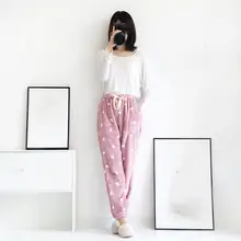 Женские Фланелевые пижамы, одежда для сна, осенняя Домашняя одежда, домашняя одежда с цветочным принтом, Дамская одежда, штаны длиной до лодыжки