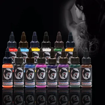 

14 Pcs Ink Permanent Makeup Pigment 30ML Cosmetic 14 Color Tattoo Ink Set Paint For Microblading Body Paint Tattoo