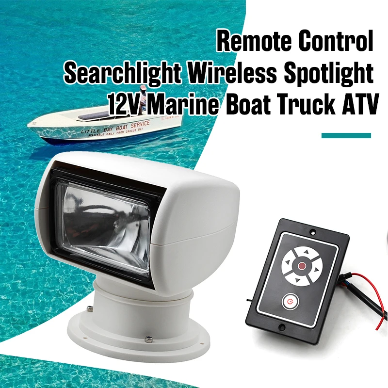 Boat Remote Spotlight Searchlight 12V 100W Bulb For Marine Y ht