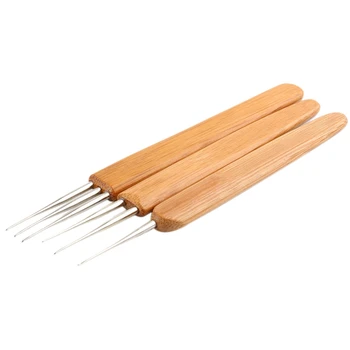 

3Pcs/Set 0.75mm Dread Crochet Needle Double Crochet Needle for Locs Dreadlock Crochet Hook Dreads Loc Crochet Needle