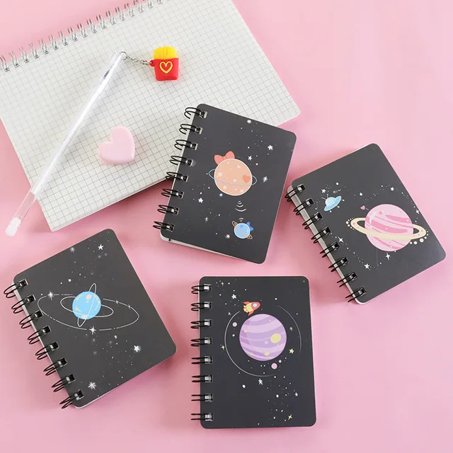 Dreamy Planet Flip Coil Notebook Students Portable Pocket Notebook Mini A7 Little Book 2