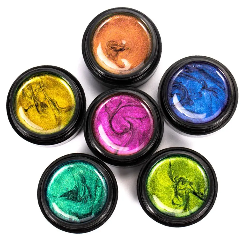 Moda Quebra Unha Explosão Crack Cola Conjunto 6 Cores Magia Cracking Polonês Leopardo Rachamento Pçs 5 ml Gel 1 conjunto 6 cores magia cracking unha polonês