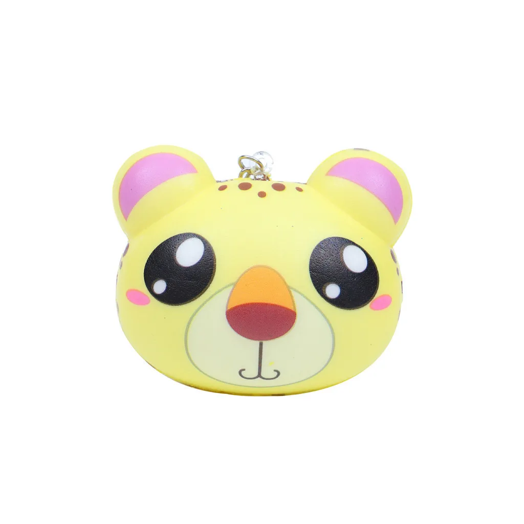 Mini Adorable Bear Slow Rising Kids Fun Toy Stress Reliever Gift Backpack Accessories Decorations lanyard keychain gadgets #A