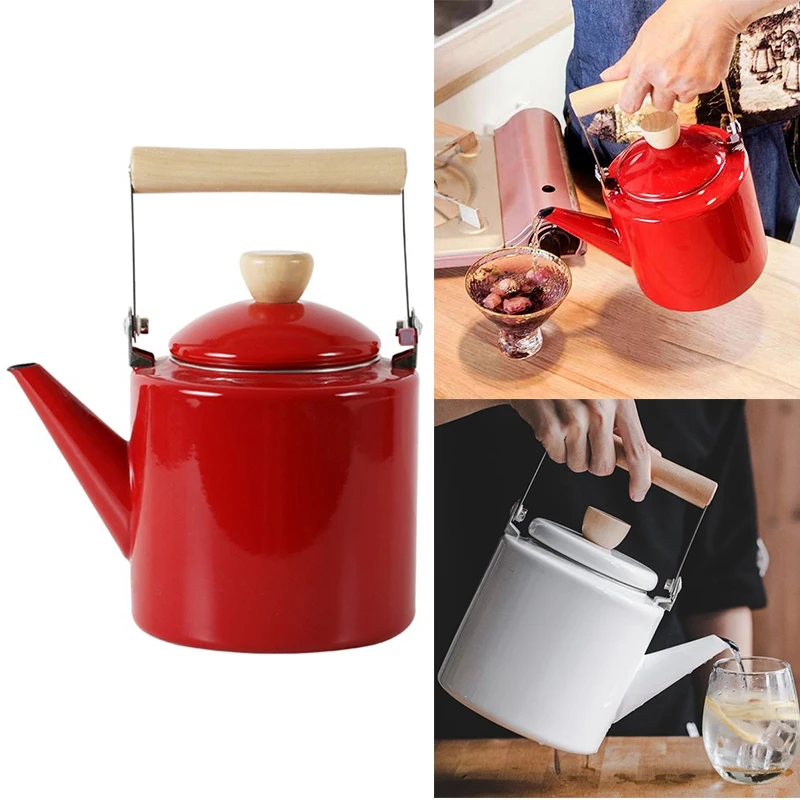 Enameled Kettle Japanese Style Teapots 2 Litre for Halogen Most