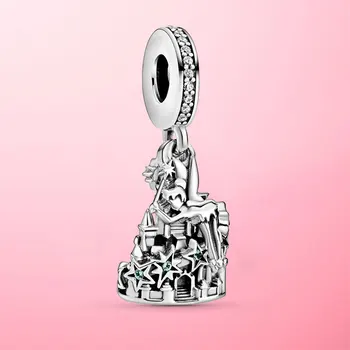 

JrSr New 100%925 Sterling Silver Bell Tinker Castle of Magical Charm fit Pandora Bracelet Women DIY Jewelry Making Free shipping