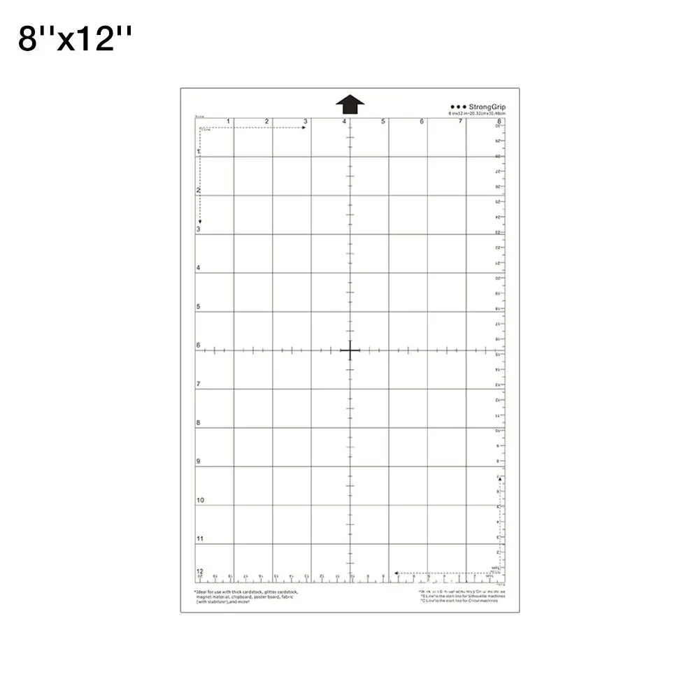 1" Сменный коврик для резки съемный прозрачный клейкий коврик с измерительной сеткой для silhouette Cameo плоттер - Цвет: 8 x 12