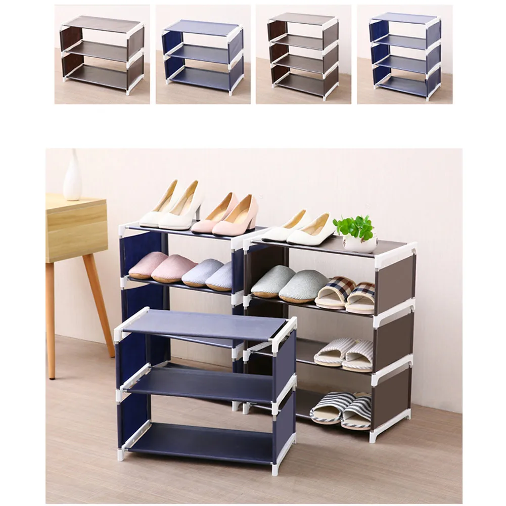 Storage Shelves Hanger Shoe Rack Multi Layers Easy Install Modern Solid Simple Organizer Home Use Stand Durable Living Room