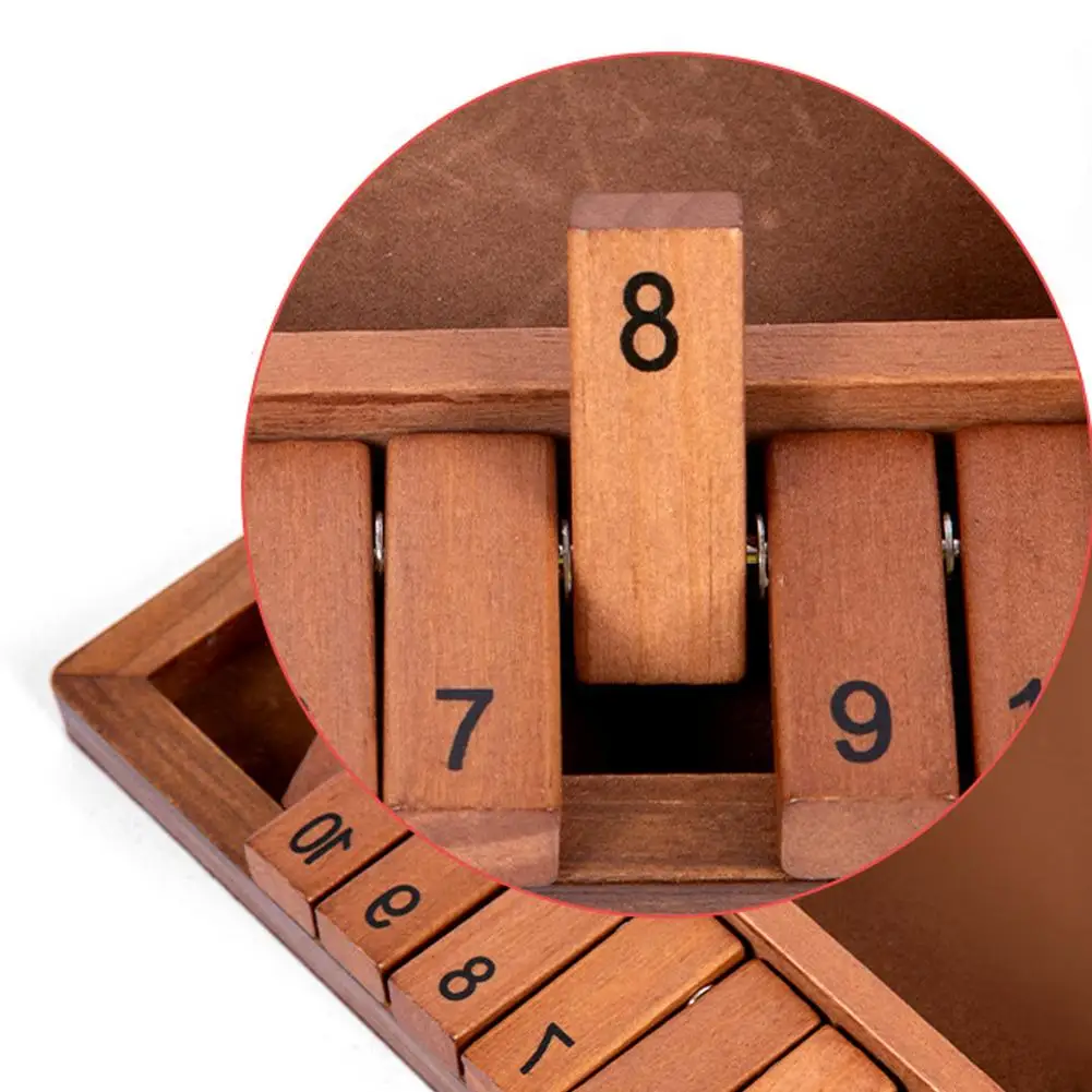 Double jeu SHUT THE BOX en bois