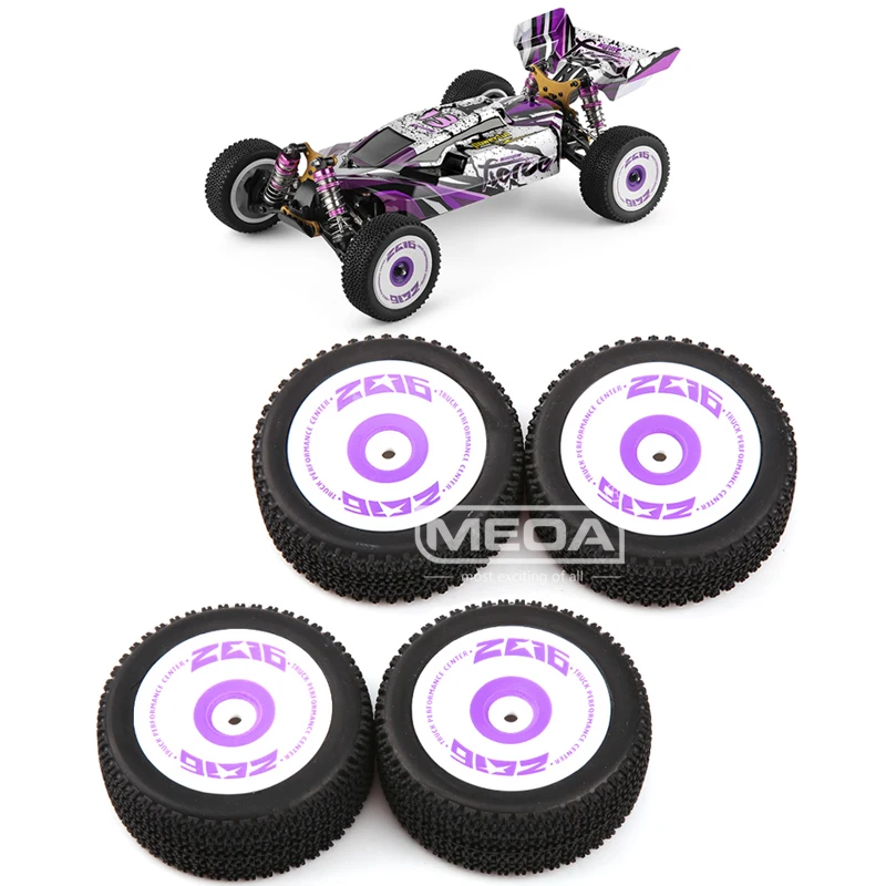 

Запчасти WLtoys для радиоуправляемых автомобилей 4WD 124019-1826 124019-1827, передние/задние шины в сборе, 1/12 пластиковые оригинальные аксессуары