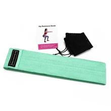 Пояс для йоги с сетчатой сумкой, эластичная лента для бедер с сетчатой сумкой, петли для упражнений, активирующие ягодицы, Полиэстер, Хлопок, латексный шелк