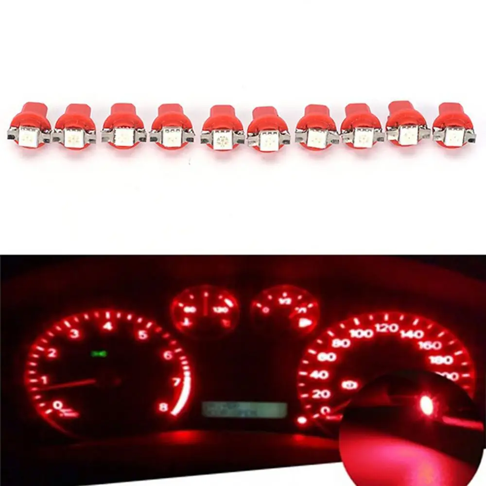 For instrument panel dashboard light car bulb side light indicator interior panel bulb lamp license plate lamp 10PCS B8.3D 5050