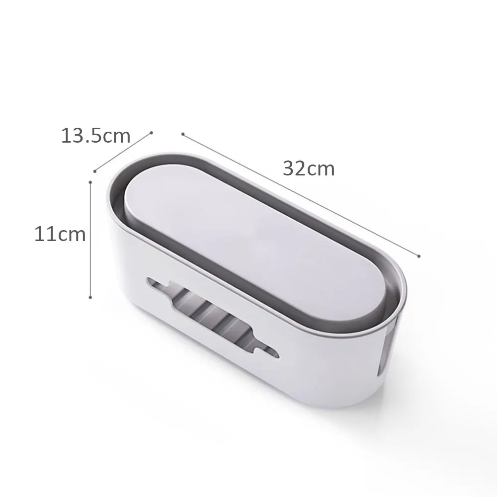 Multi-Functional Socket Storage Box Plastic Household Supplies Container Office Wire Management Cable Storage Box Table