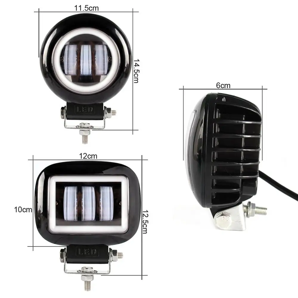 Cena 5 Cal Led robocza listwa oświetleniowa 6000K biały powódź Beam do samochodu 4x4 samochód terenowy łodzi UAZ ATV 12V 24V Led Angel Eyes światła do jazdy