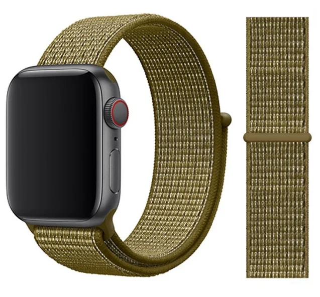 15 Olive green Ремешок для apple watch 5 44 мм 40 мм 42 мм 38 мм iwatch Series 3 2 1 нейлоновый спортивный ремешок для часов Браслет apple watch 5 4 band - Цвет ремешка: 15 Olive green