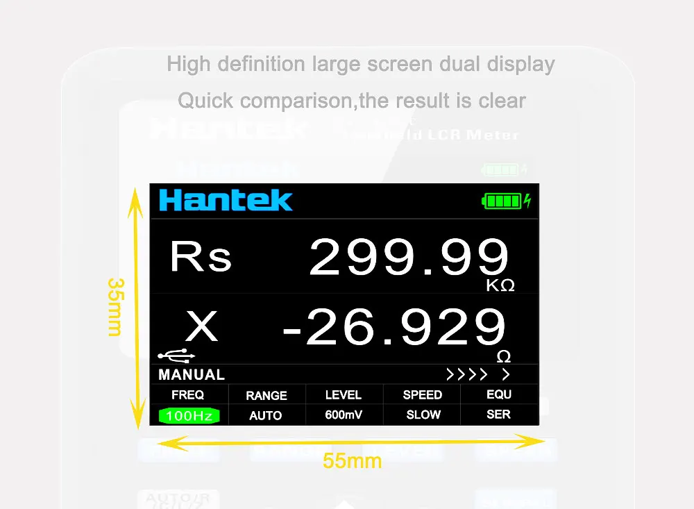 Hantek Цифровой LCR метр Hantek 1832C Hantek 1833C Ручной портативный индуктивность емкость и сопротивление измерительный тестер инструменты