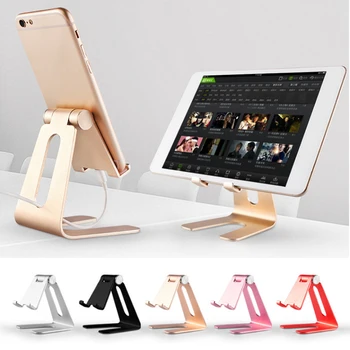 

Foldable & Rotatable Metal Aluminum Alloy Phone Holder Universal Tablet Holder Stand Mount Support Display Table Holder Suporte