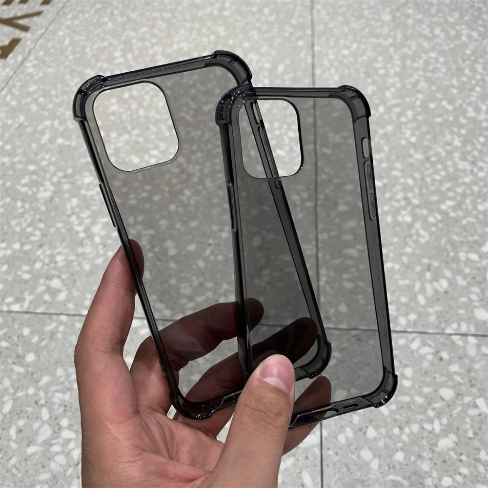 High Quality Clear Black Soft TPU Case For iPhone 13 12 11 Pro Max 12Mini X XS XR 6S 7 8 Plus Transparent Shockproof Back Cover iphone 13 pro max case