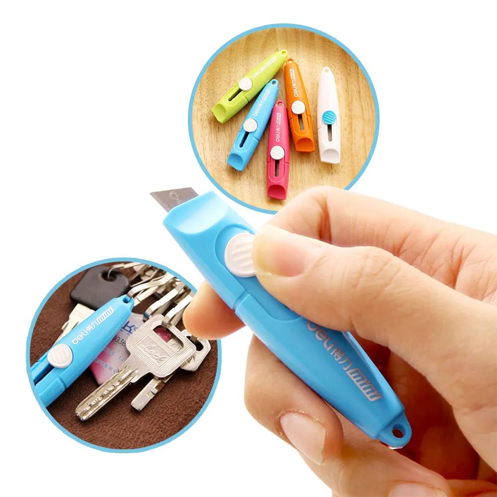 

Mini Cute Small Deli Candy Color Paper Wallpaper Photo Letter Box Cutter Art Utility Knife Office Supplies Tools