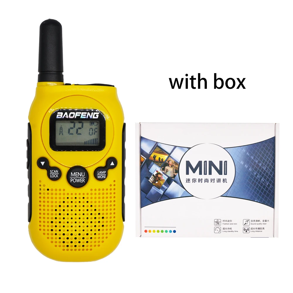 Yellow Box Baofeng игрушка радио BF-T6 1500mAh FRS PMR Портативное двухстороннее радио детская игрушка T6 портативное CB радио детский радиоприемник подарок для детей - Цвет: Yellow Box