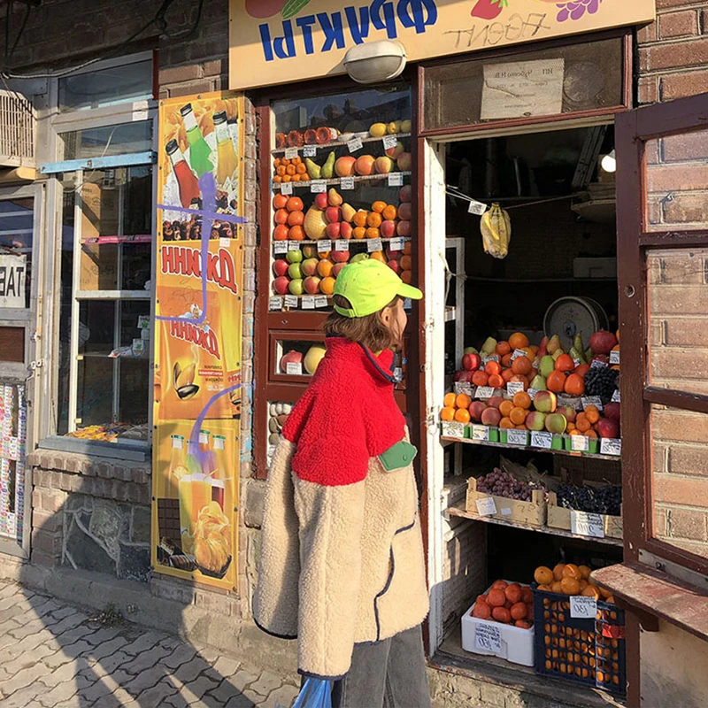 Уличная одежда, пальто из овечьей шерсти, Лоскутная Женская куртка, большие размеры, куртки с длинным рукавом, зимние теплые хлопковые куртки, женская верхняя одежда