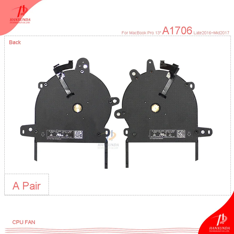 Hanxunda cpu FAN для Apple MacBook Pro 1" A1706 Late2016 Mid2017 крутой вентилятор новая Оригинальная Замена Полный